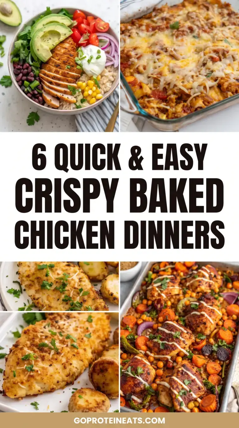 6 Crispy Baked Chicken Recipes for Easy High Protein Dinners